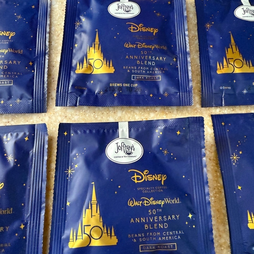 Disney 50th Anniversary Joffrey’s Coffee Packets Set of 8 - Picture 4 of 10